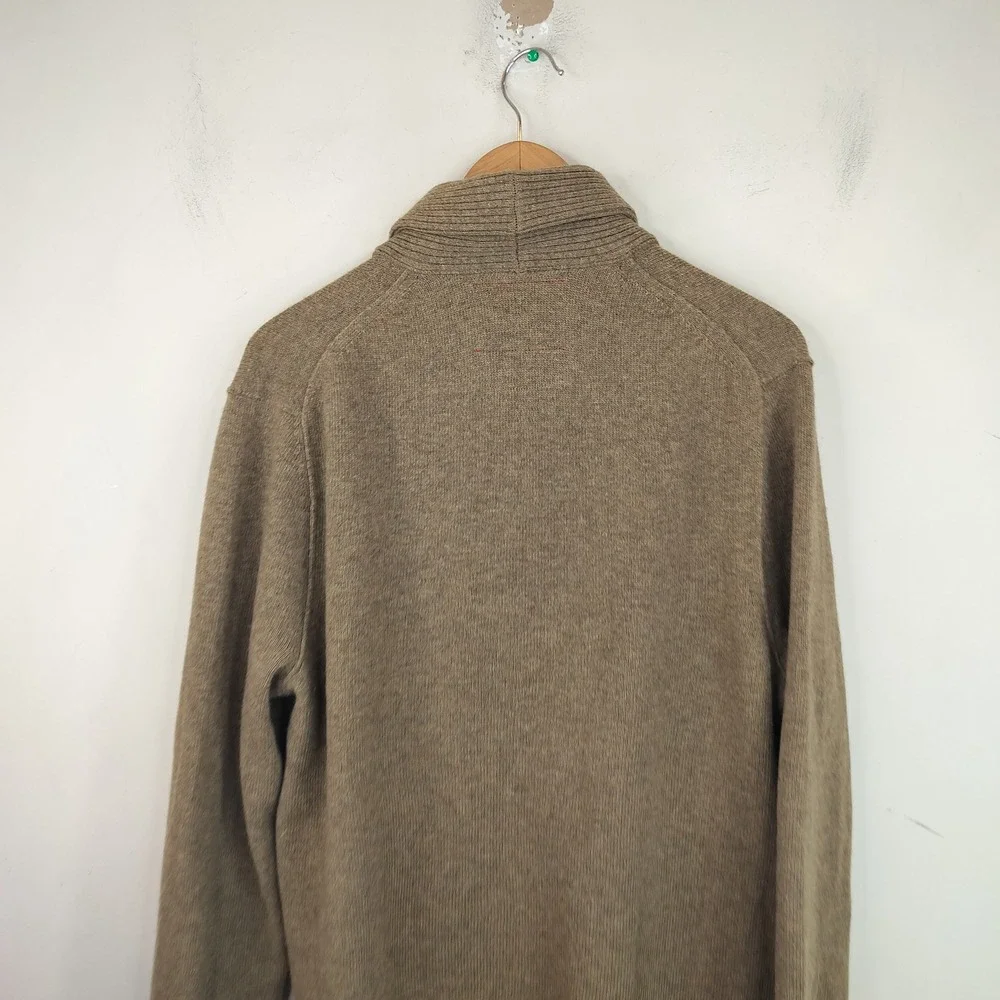 Banana Republic Heritage Merino Wool Sweater Large Mens Shawl Collar Classic